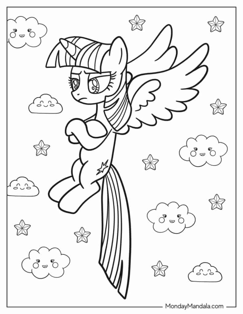 My little pony coloring pages free pdf printables