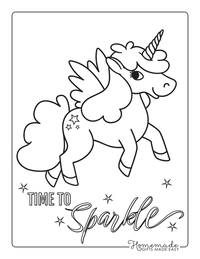 Magical unicorn coloring pages for kids adults