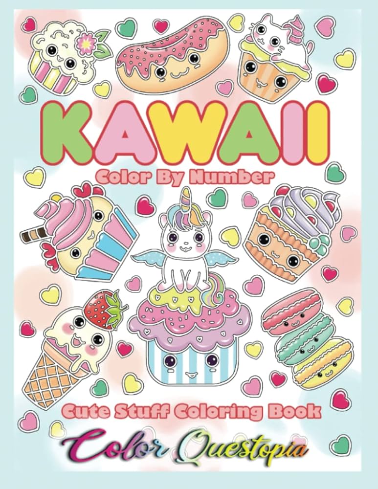 Kawaii color by number