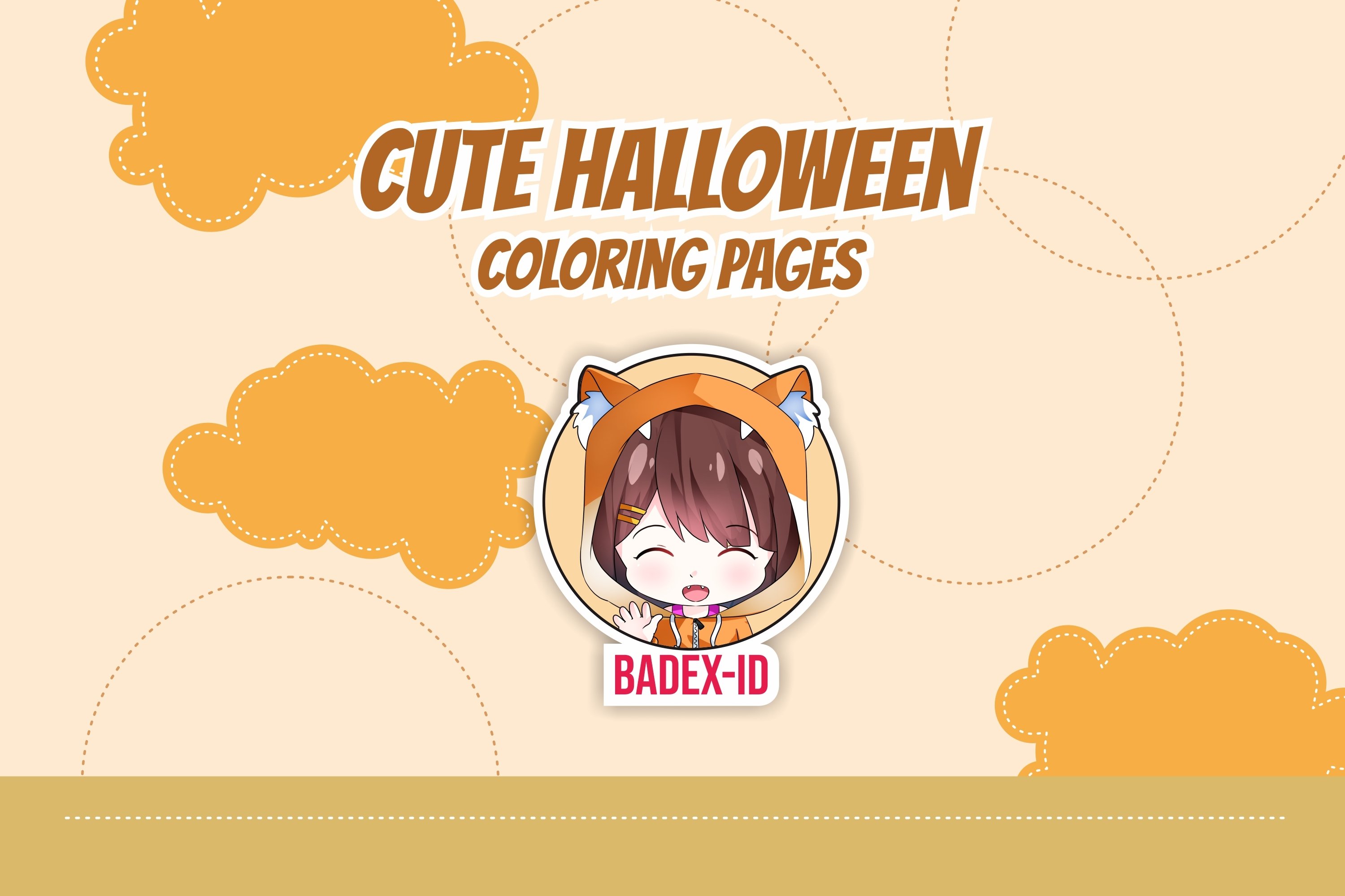 Cute halloween coloring pages kawaii coloring book