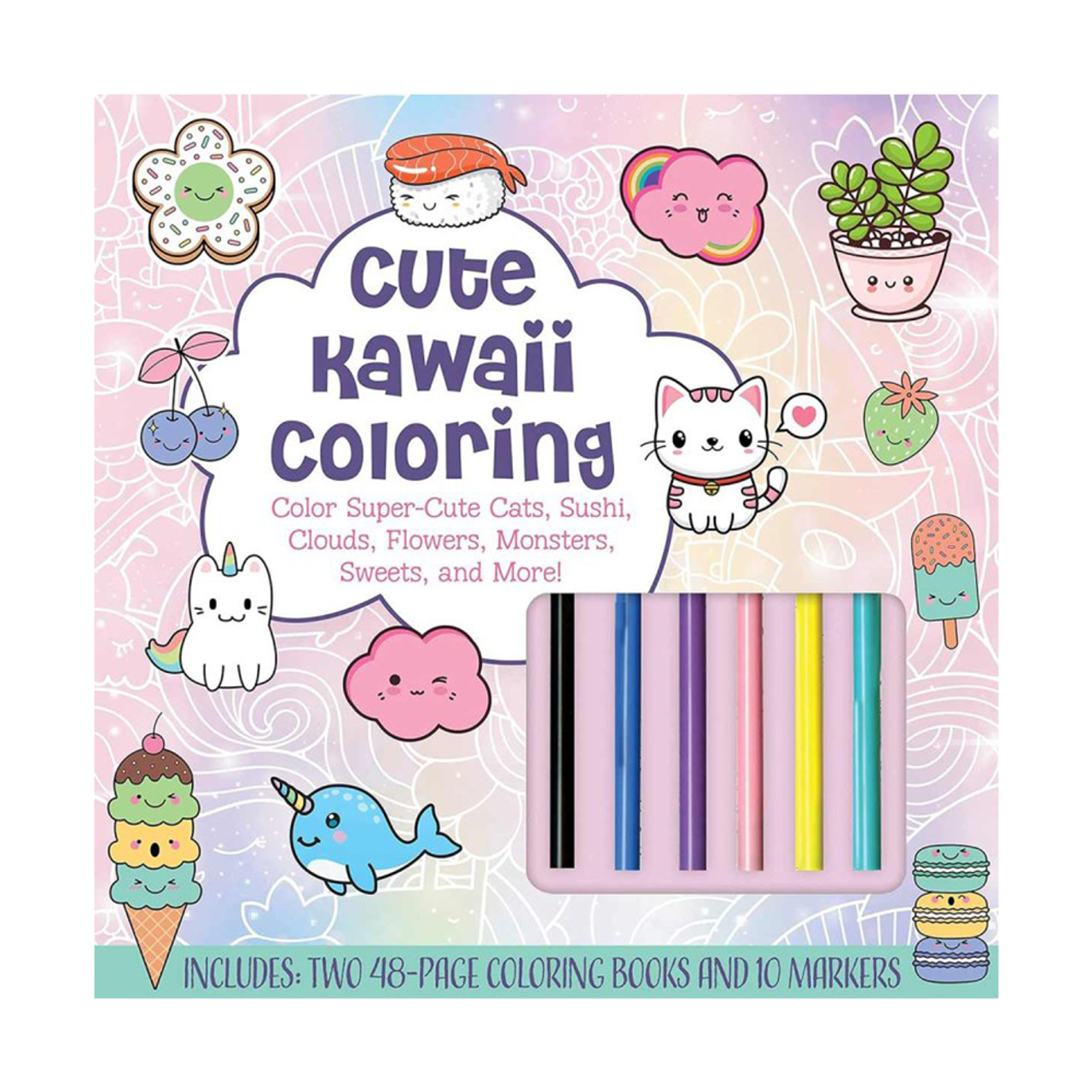 Cute kawaii colouring kit