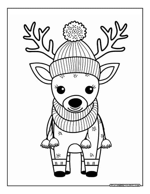 Reindeer coloring pages