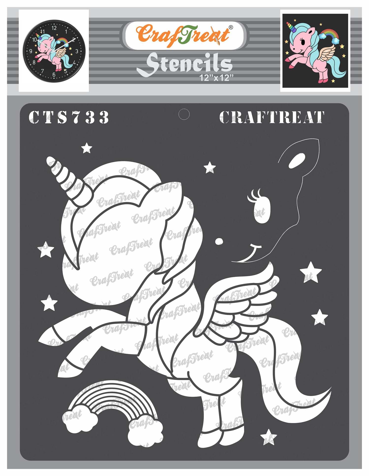 Buy stencil cute unicorn for kids paintings x online â