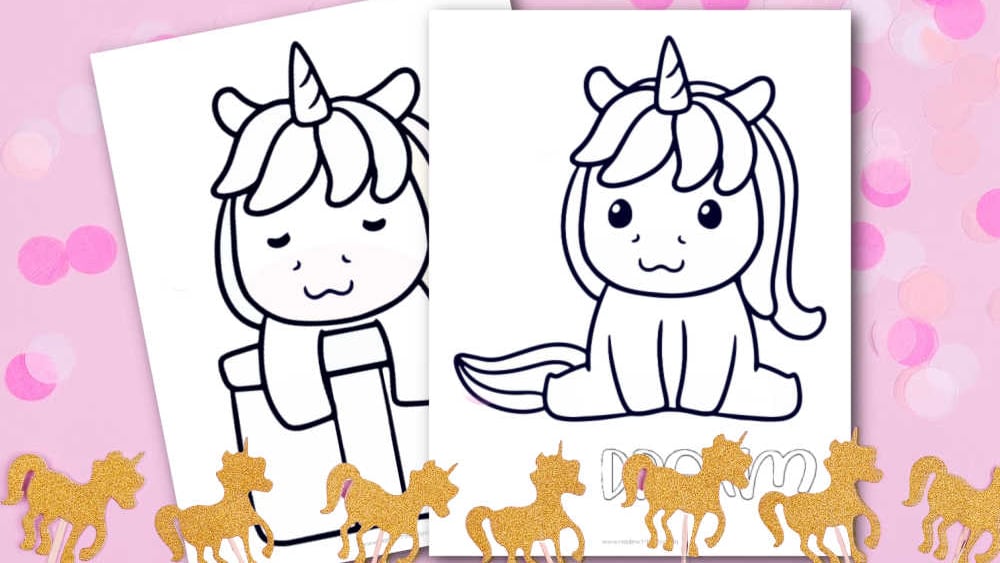 Baby unicorn coloring pages