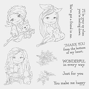 Girls and kawaii animal cutting dies clear stamp love series diy scrapbooking stencil decor metal dies stamps card craft design craft greetings mould blade punch clear stamp arts crafts
