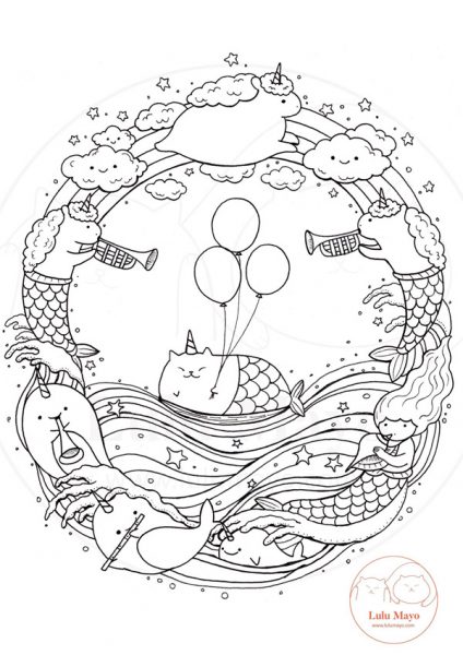 Kawaii printable coloring pages