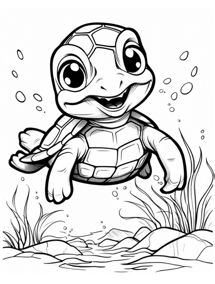 Turtle coloring pages hue therapy