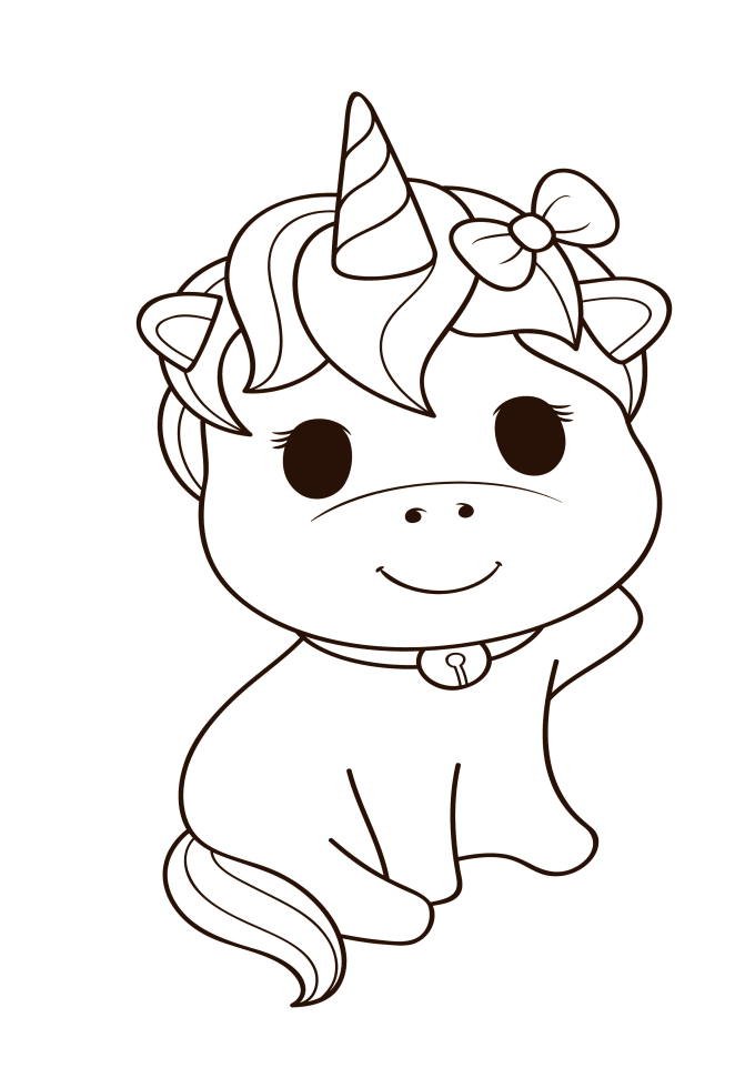 Give cute baby unicorn coloring pages in hrs by sopnaislam