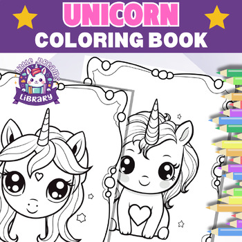 Magical unicorn coloring pages cute and kawaii pre