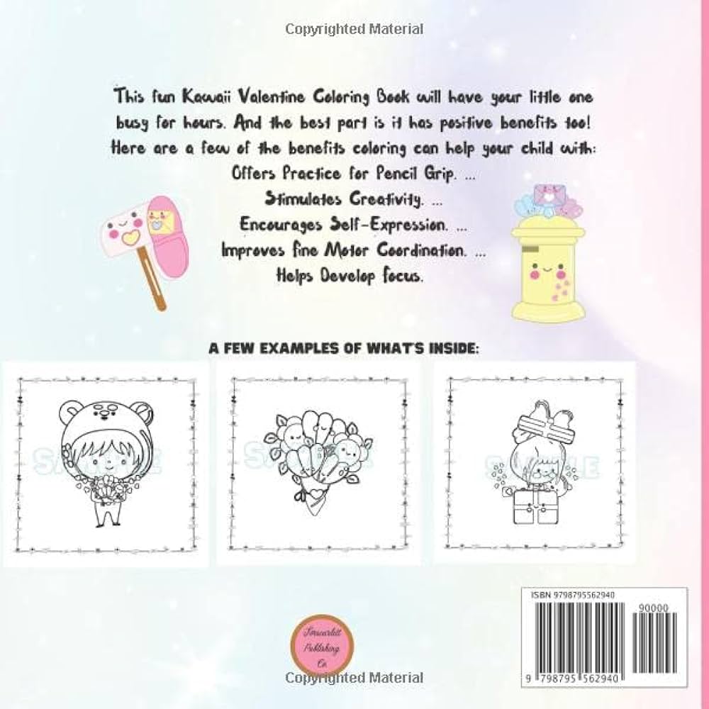 Kawaii valentine coloring book for kids valentines day gift for kids s christy books