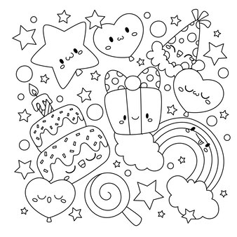 Page valentine coloring pages vectors illustrations for free download