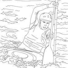 Canoe kayak for kids coloring pages
