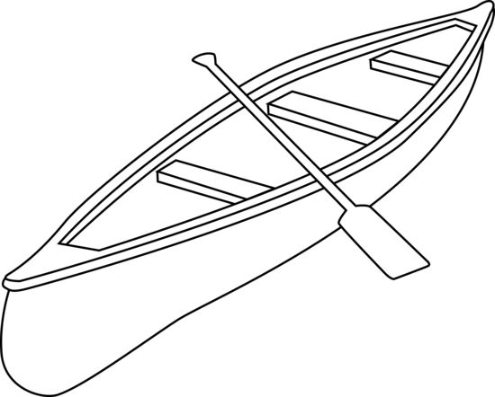 Kayak boat line art