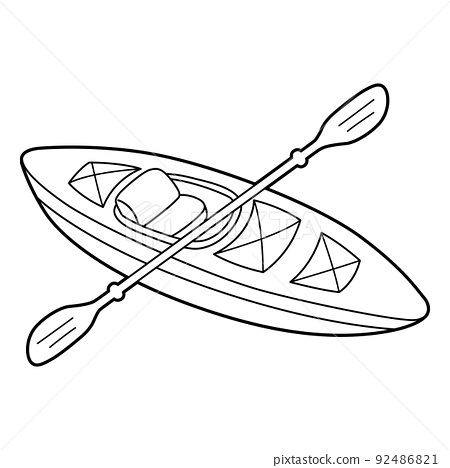 Kayak vehicle coloring page for kids