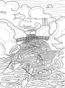 Lou neff paddleboard coloring page â illustrations