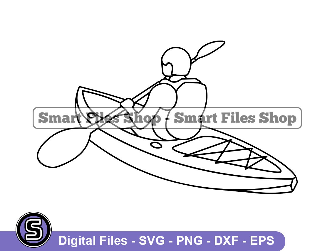 Kayaking outline svg kayaking svg kayak svg kayaking dxf kayaking png kayaking clipart kayaking files eps