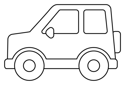 Sport utility vehicle emoji coloring page free printable coloring pages
