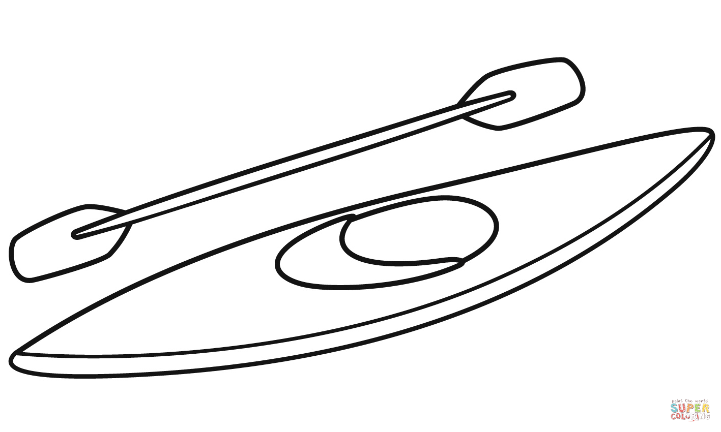 Kayak coloring page free printable coloring pages