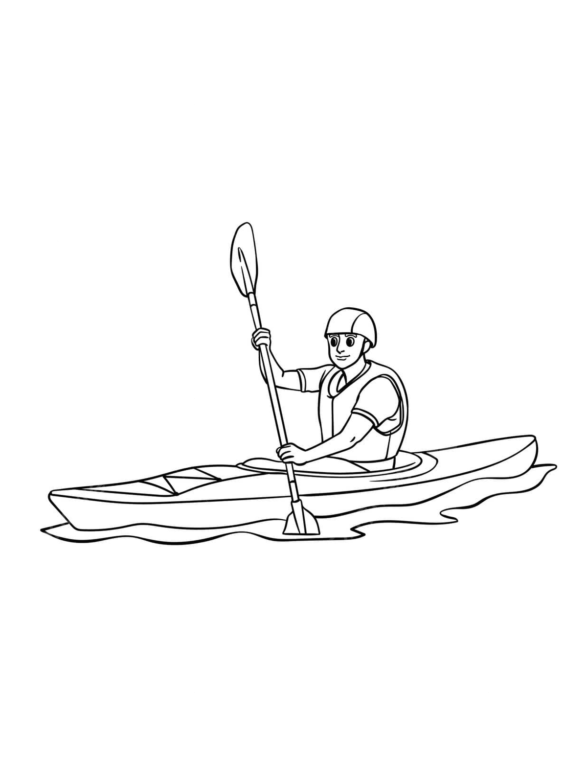 Kayak isolated coloring page for kids graphic silhouette colour vector graphic silhouette colour png and vector with transparent background for free download