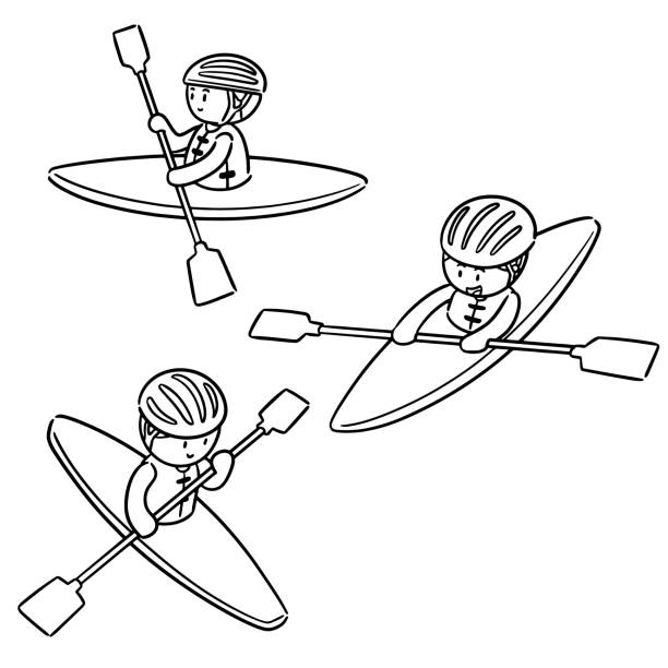 Kayaking funny stock illustrations royalty
