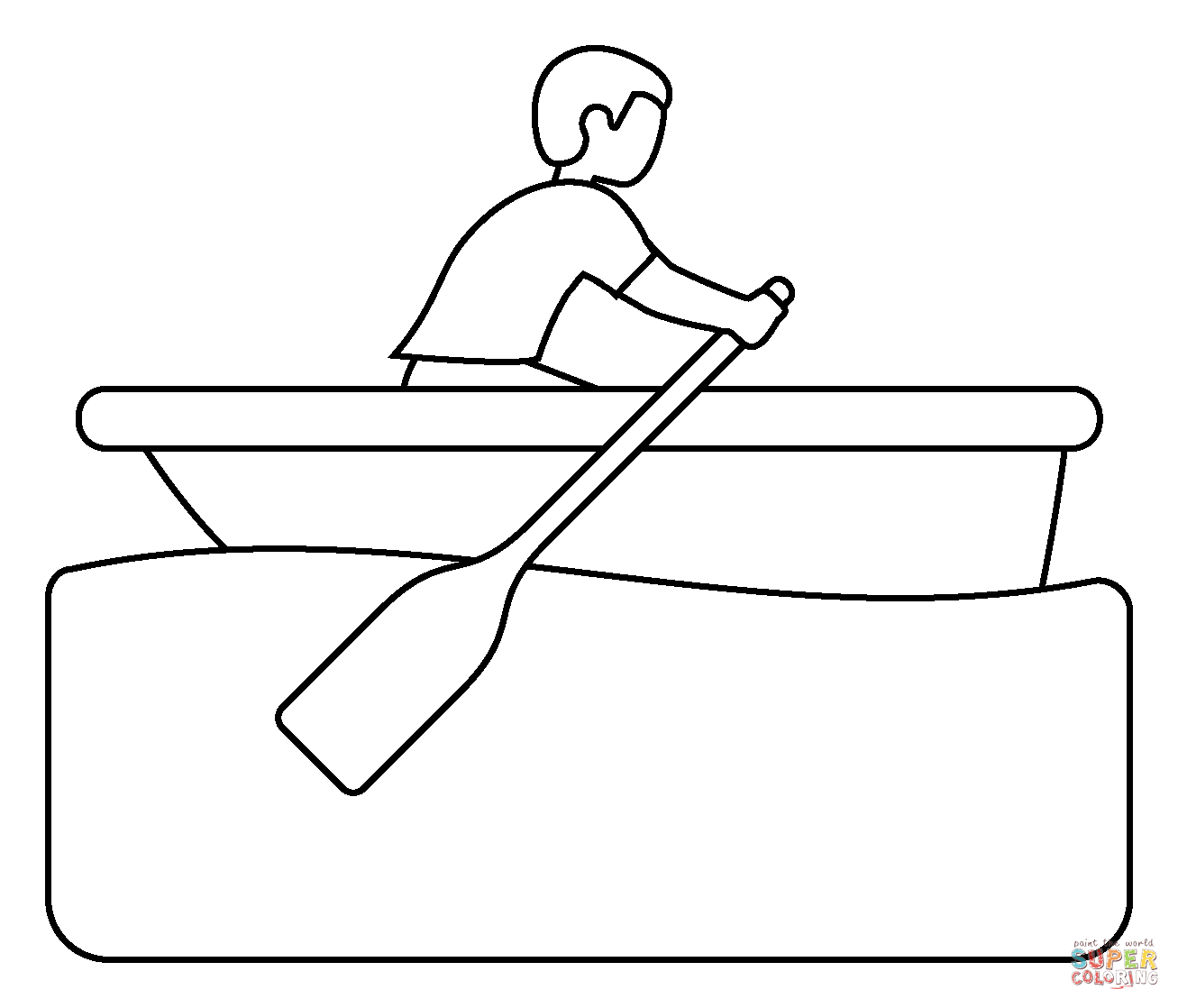 Man rowing boat emoji coloring page free printable coloring pages