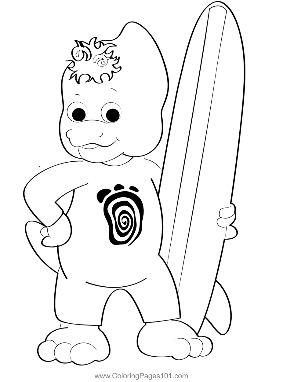 Riff with kayak coloring page coloring pages bney friends printable coloring pages