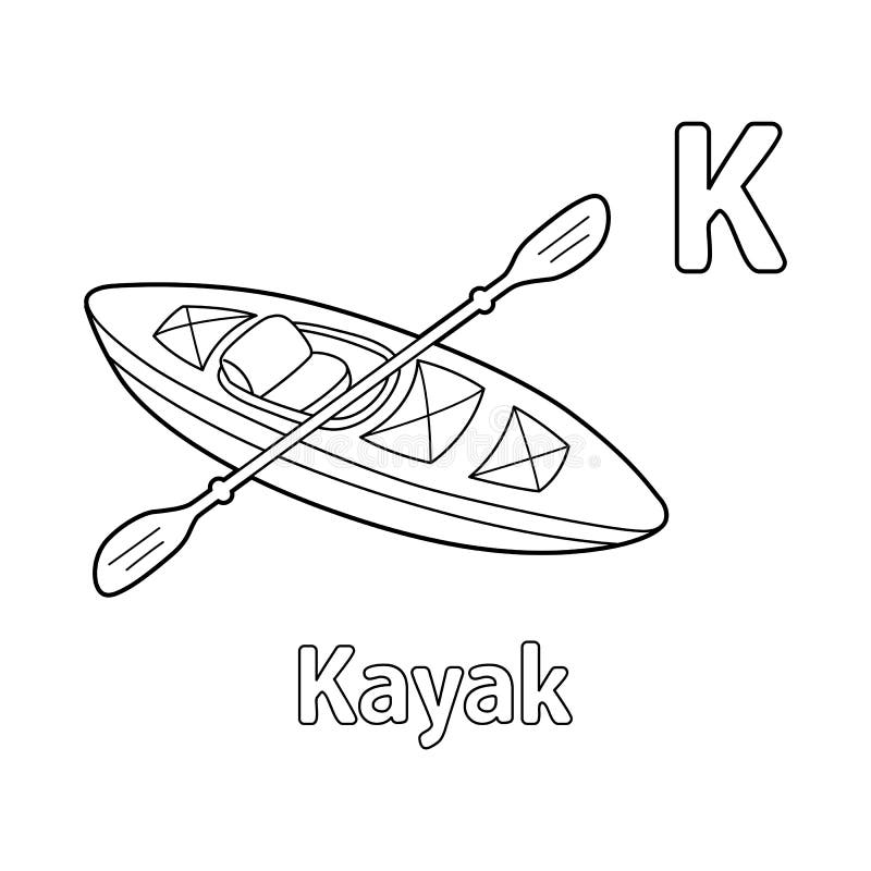 Kayak coloring stock illustrations â kayak coloring stock illustrations vectors clipart