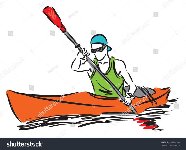Man in a kayak sport illustration ad spon kayakmanillustrationsport sport illustration kayak art kayaking