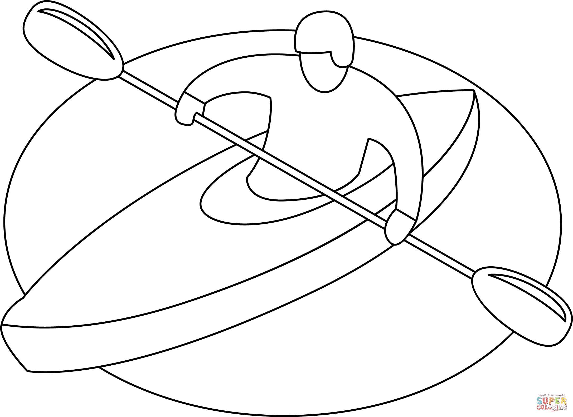 Kayak coloring page free printable coloring pages