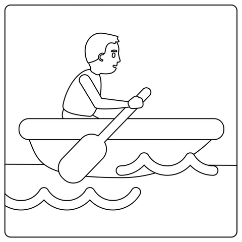Rowboat emoji coloring page free printable coloring pages