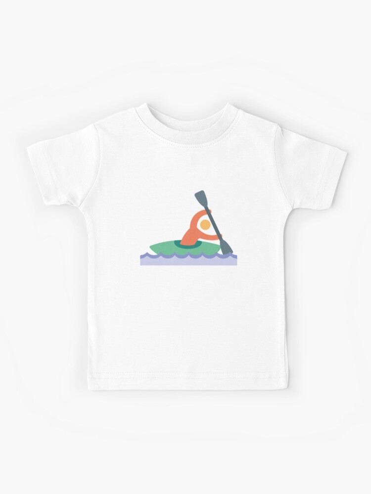 Canoe emoji man in boat kids t