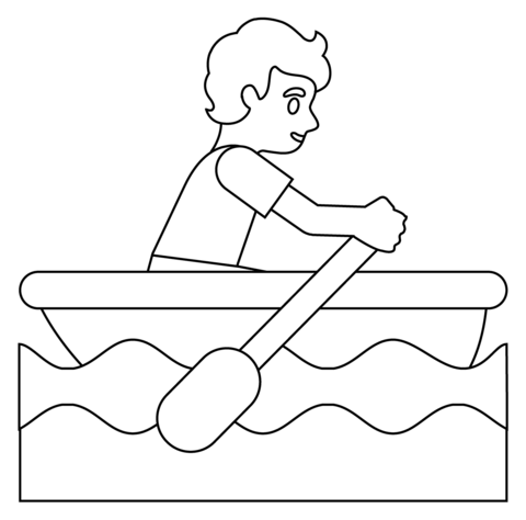 Person rowing boat emoji coloring page free printable coloring pages