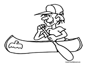 Canoe coloring pages kayak coloring pages