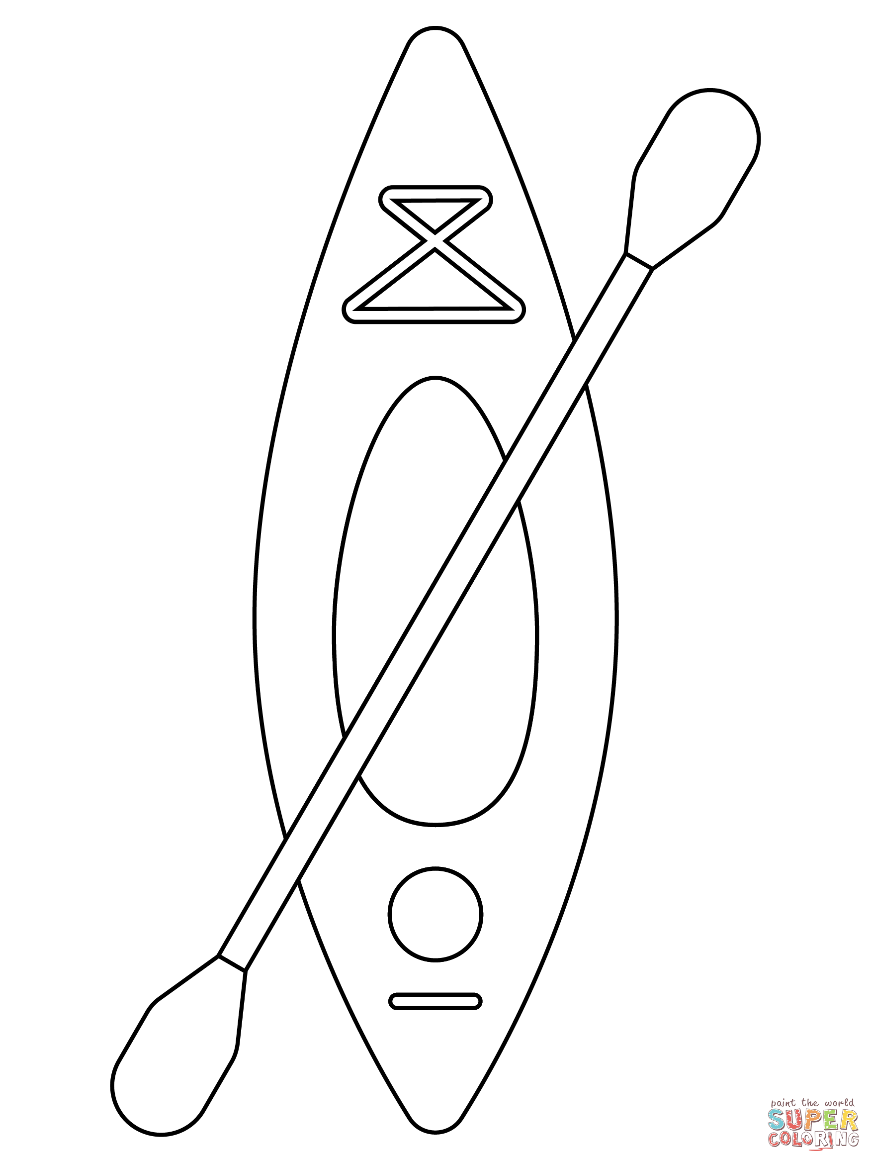 Kayak coloring page free printable coloring pages