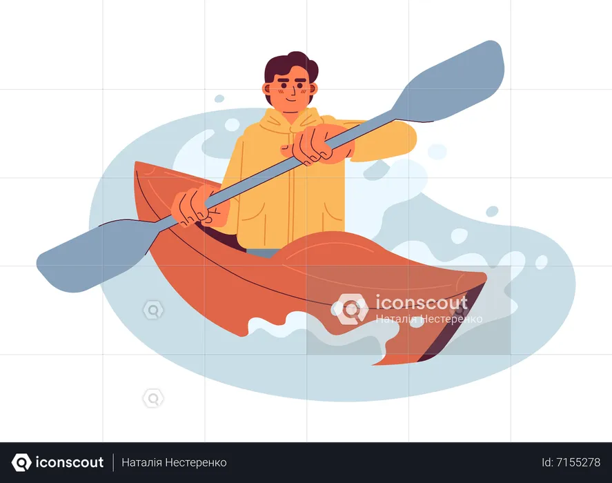 Best kayaking petition illustration download in png vector format