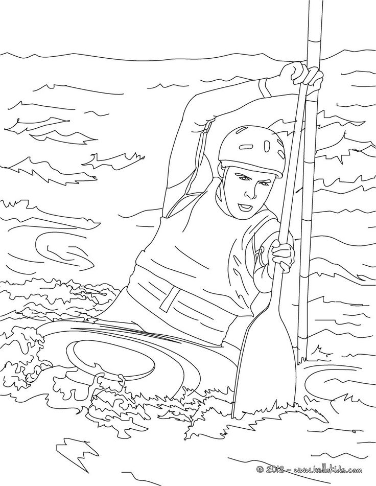 This canoe kayak coloring page is available for free on hellokids more sports coloring pages on hellokidscoâ sports coloring pages coloring pages kayaking