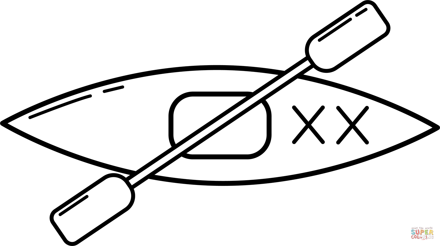 Kayak coloring page free printable coloring pages