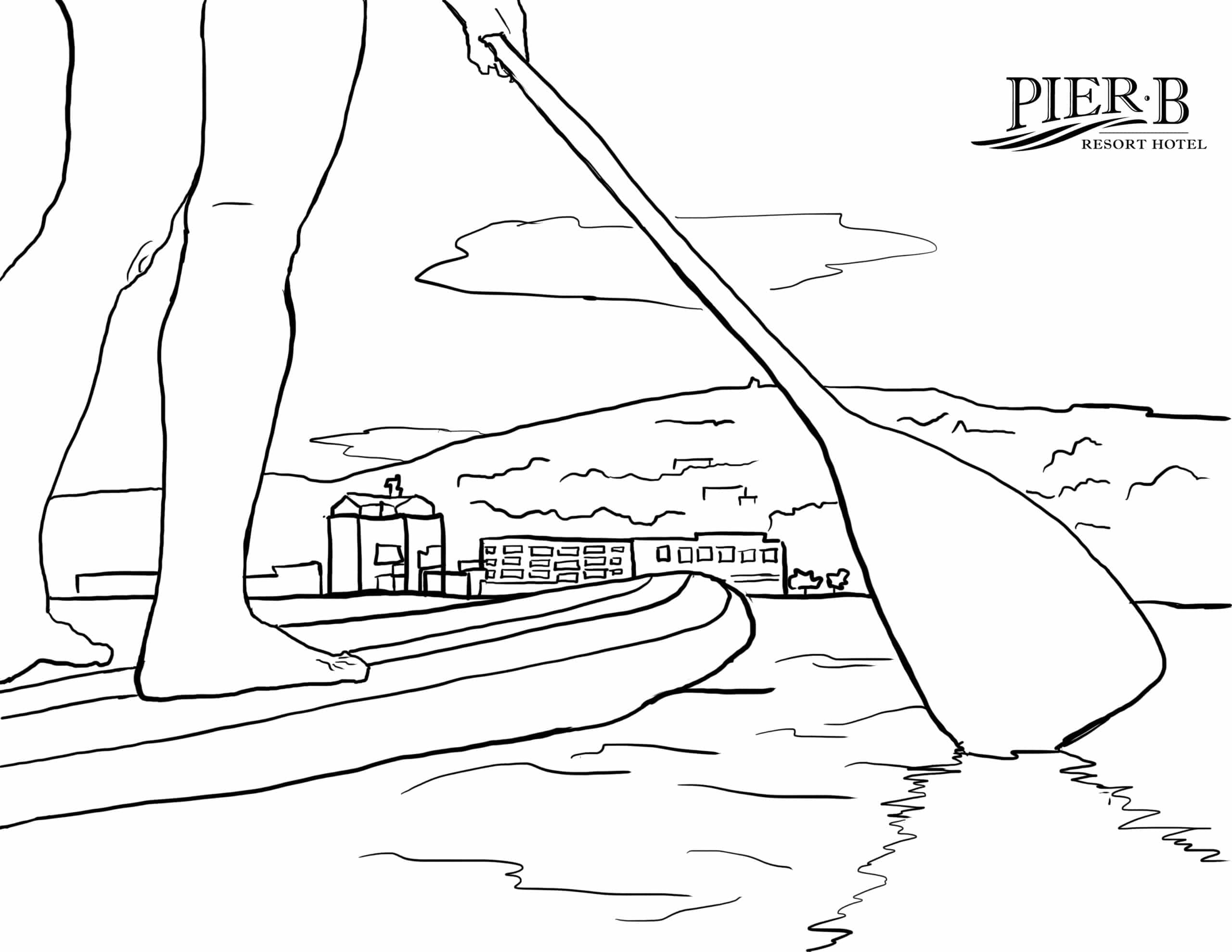 Pier b resort coloring pages pier b resort