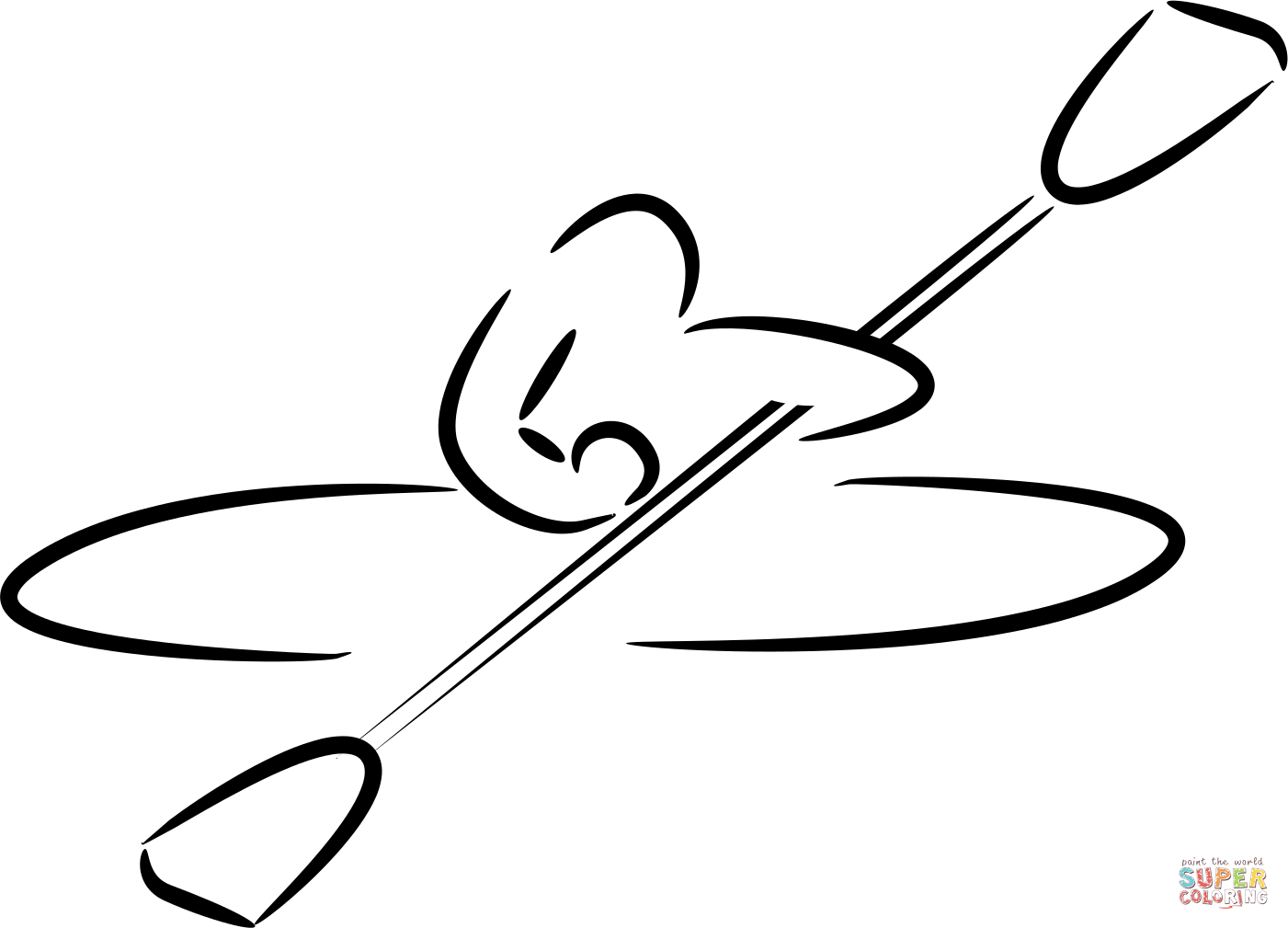 Kayak coloring page free printable coloring pages