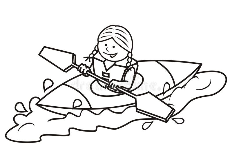 Canoeing coloring pages printable pdf