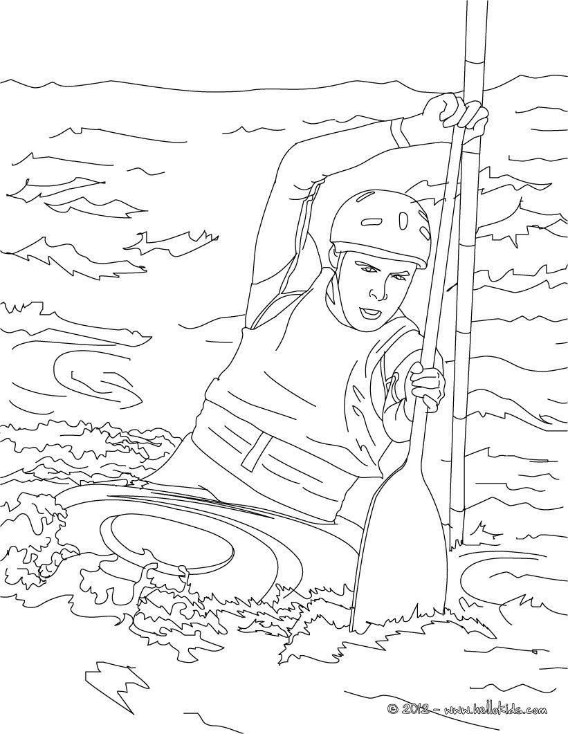 This canoe kayak coloring page is available for free on hellokids more sports coloring pages on hellokidscoâ sports coloring pages coloring pages kayaking