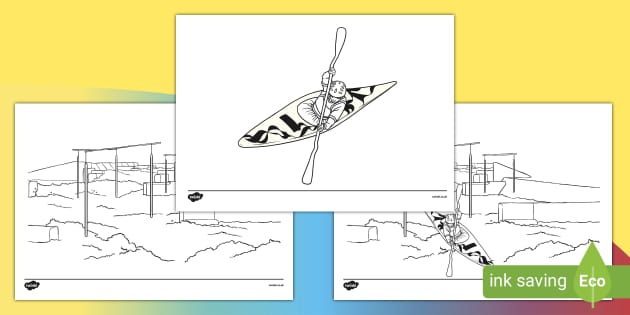 Canoeing olympics olympic games sports olympic london colouring