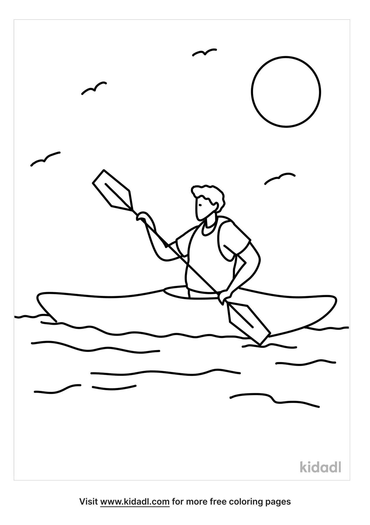 Free kayaking coloring page coloring page printables