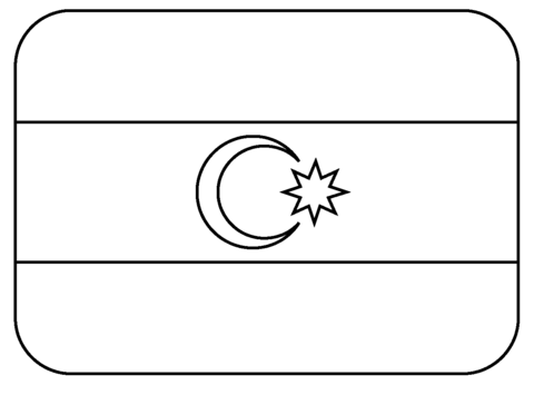 Flag of azerbaijan emoji coloring page free printable coloring pages