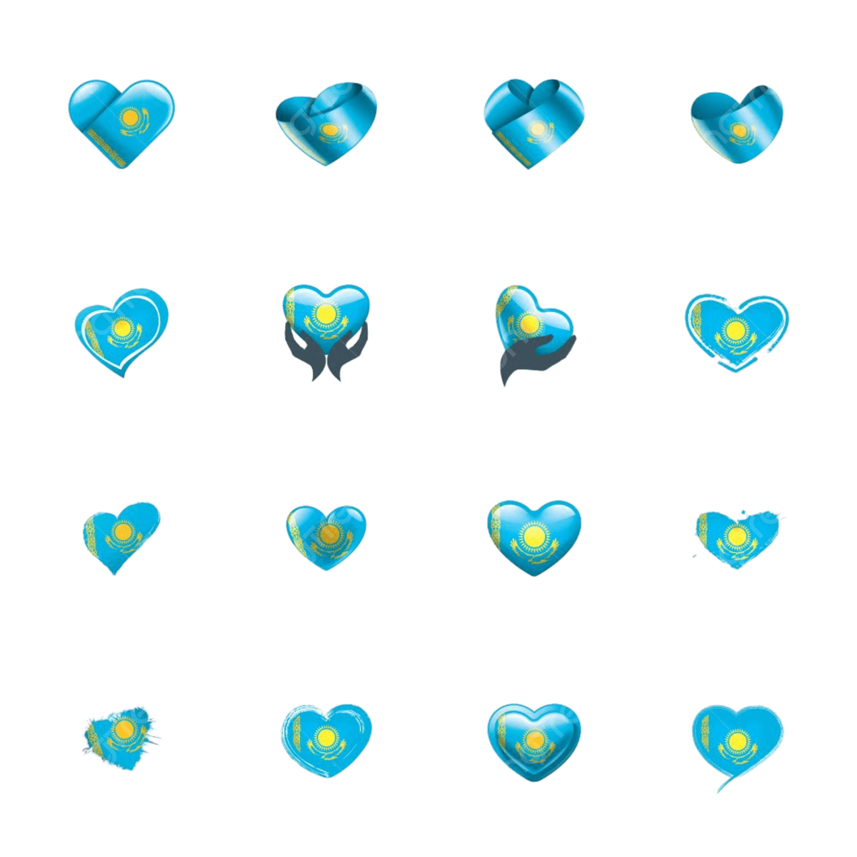 Nations flags clipart hd png kazakhstan national flag heart hand white vector shape png image for free download