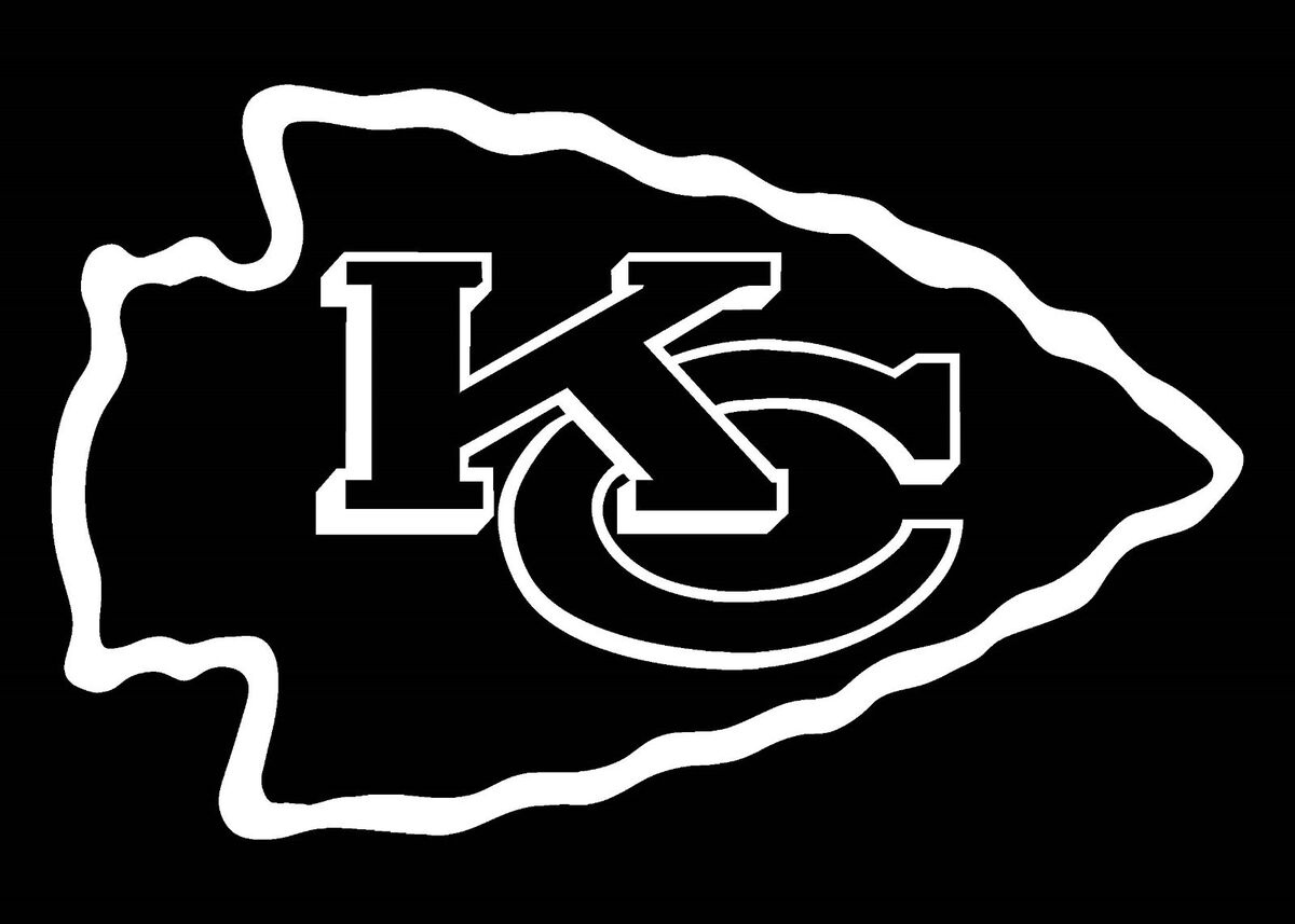 Kansas city chiefs logo car decal vinyl sticker white sizes