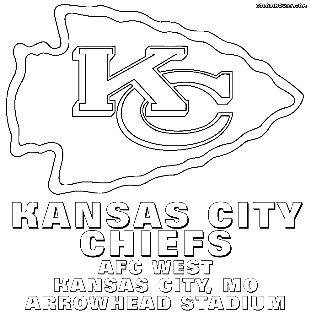 Kansas city chiefs coloring pages printable for free download