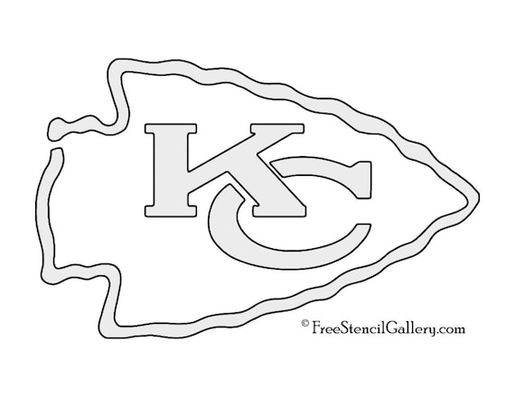 Kansas city chiefs stencil plastic sheet new x inch custom stencil sports logo size is x