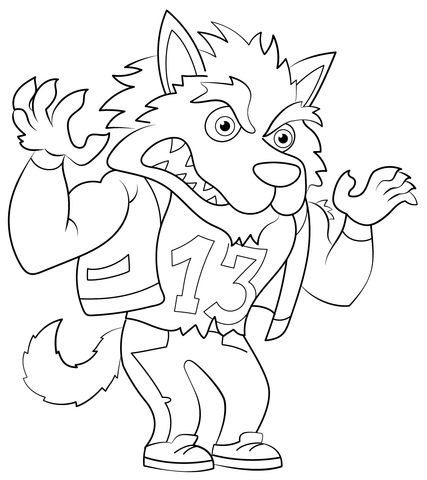 Werewolf coloring page free printable coloring pages