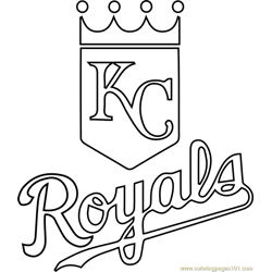 Kansas city royals logo coloring page for kids